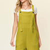 Texture Sleeveless Romper | Full Size - Chartreuse