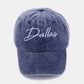 Washed DALLAS Embroidered Baseball Cap