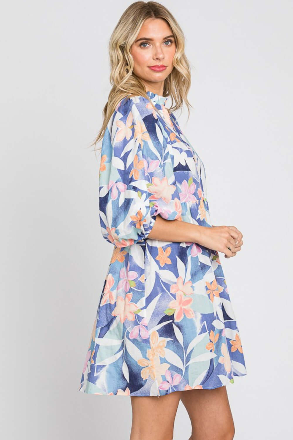 GEEGEE Floral Print Mini Dress at Bella Road