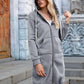 DOUBLE TAKE Full Size Zip-Up Longline Hoodie with Pockets at Bella Road