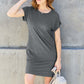 BASIC BAE Full Size Round Neck Short Sleeve Dress with Pockets at Bella Road