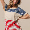 American Flag Theme Short Sleeve T-Shirt - Stripe