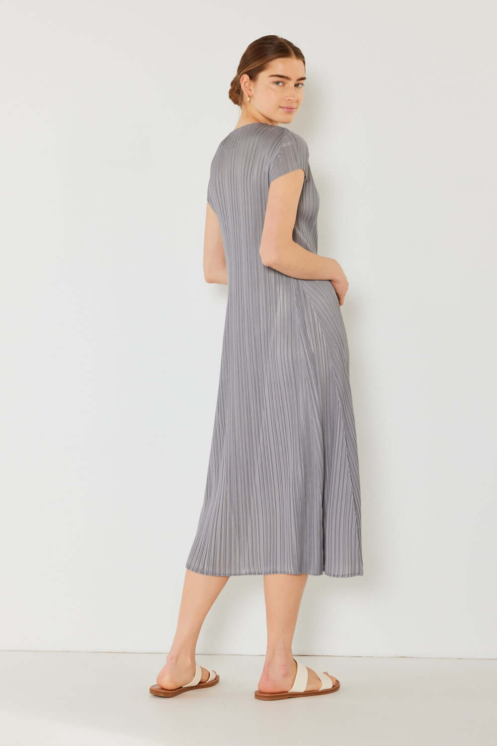 MARINA WEST SWIM Pleated Cap Sleeve A-Line Dress at Bella Road