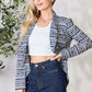 Open Front Printed Blazer