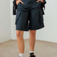 TASHA APPAREL Navy Cargo Bermuda Shorts at Bella Road