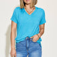 BASIC BAE Full Size V-Neck High-Low T-Shirt at Bella Road