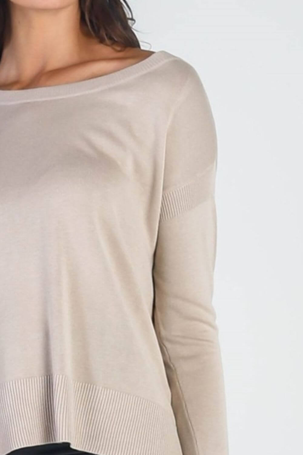 TASHA APPAREL Cold Shoulder Long Sleeve Knit Top at Bella Road