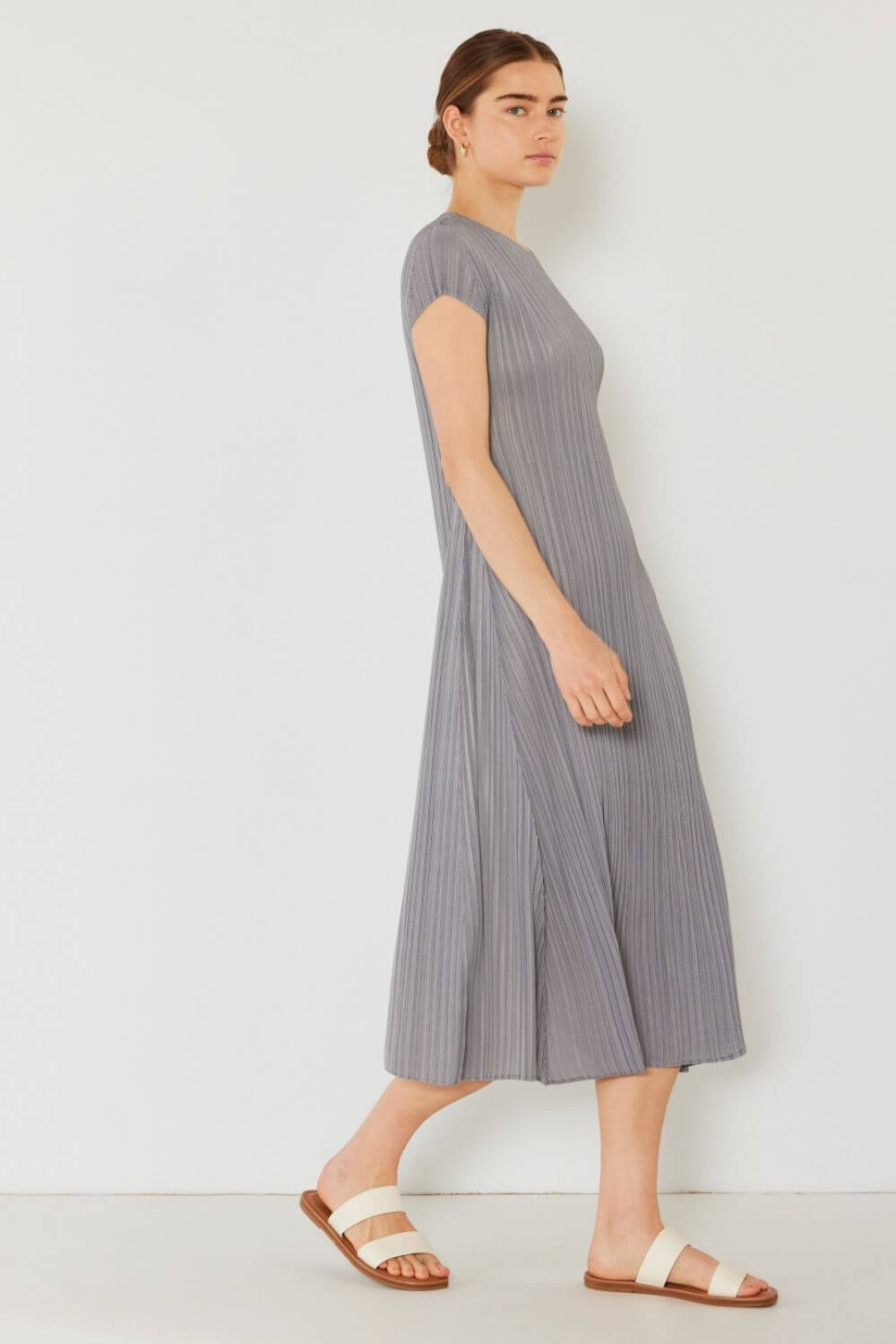 MARINA WEST SWIM Pleated Cap Sleeve A-Line Dress at Bella Road