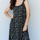 DOUBLJU In The Garden Ruffle Floral Maxi Dress in Black Yellow Floral at Bella Road