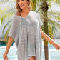 BELLA ROAD Openwork Slit Scoop Neck Cover Up at Bella Road