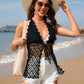 BELLA ROAD Tied Openwork Halter Neck Cover-Up at Bella Road