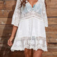 BELLA ROAD Lace Detail Plunge Cover-Up Dress at Bella Road