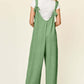 DOUBLE TAKE Full Size Texture Sleeveless Wide Leg Jumpsuit at Bella Road