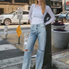 Vervet 90'S Vintage Super High Rise Flare Jeans - Light