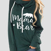 Bella Road Drawstring Letter Graphic Long Sleeve Hoodie - Dark Green