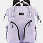 Himawari waterproof backpack in lavender with multiple pockets, ideal for organization and weather protection.