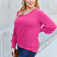 V-Neck Lantern Sleeve Top