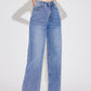 Bella Road High Waist Straight Leg Jeans with Pockets on Model