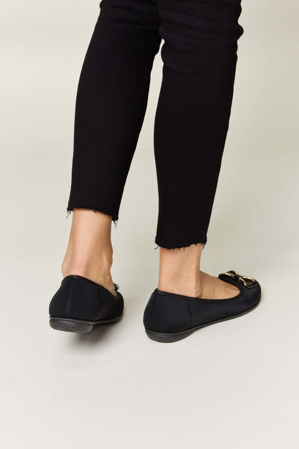 FOREVER LINK Metal Buckle Flat Loafers at Bella Road