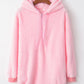 Soft pink teddy hoodie featuring a quarter-zip and cozy drawstring, perfect for chilly days and casual outings.