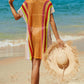 DOUBLE TAKE Openwork Striped Slit Knit Cover Up at Bella Road