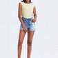 BAYEAS High Rise Bandless Denim Shorts at Bella Road