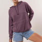 Cozy HYFVE brushed long sleeve hoodie in purple with kangaroo pocket, perfect for casual wear and chilly days.