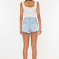 KANCAN Distressed Button Fly Denim Shorts at Bella Road