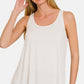 ZENANA Round Neck Flowy Hem Tank at Bella Road