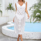 BELLA ROAD Openwork Slit V-Neck Sleeveless Cover Up at Bella Road