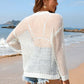 BELLA ROAD Heart Openwork Long Sleeve Cover-Up at Bella Road