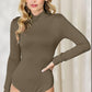 BASIC BAE Full Size Mock Neck Long Sleeve Bodysuit at Bella Road