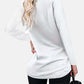 Bella Road Round Neck Long Sleeve White T-Shirt - Back View.