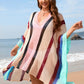 BELLA ROAD Openwork Color Block Plunge Cover-Up at Bella Road