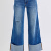 Judy Blue Full Size Distressed High Waist Wide Leg Jeans - Medium