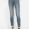 Judy Blue Tummy Control Vintage Wash Hem Destroy Skinny Jeans - Medium