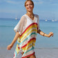 BELLA ROAD Cutout Striped Cover-Up with Tassel at Bella Road