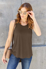 BASIC BAE Full Size Round Neck Tank at Bella Road