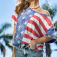 American Flag Theme Short Sleeve T-Shirt