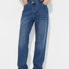 Asymmetric Waist Jeans with Pockets - Medium