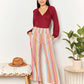 DOUBLE TAKE Striped Smocked Waist Pants with Pockets at Bella Road