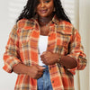 Plaid Dropped Shoulder Shirt - Ochre