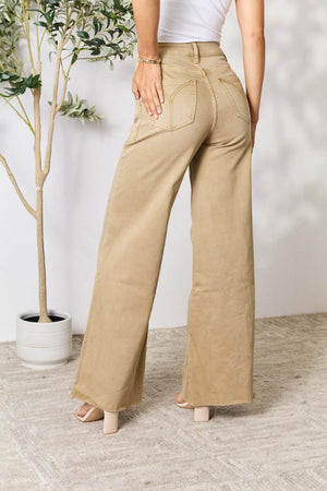 BAYEAS Raw Hem Wide Leg Jeans at Bella Road