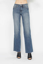 Judy Blue Tummy Control Straight Jeans - Slimming and Shaping Midsection with Classic Straight Leg Cut