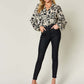 DOUBLE TAKE Full Size Printed Ruffle Trim Balloon Sleeve Shirt at Bella Road