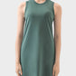 Millennia Round Neck Sleeveless Active Dress in green, perfect for workouts, featuring a comfortable fit and stylish design.