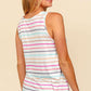 Round Neck Striped Knit Tank