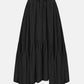 Black Bella Road smocked waist band ruched layered skirt, perfect for fashion-forward outfits and versatile styling.