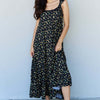 In The Garden Ruffle Floral Maxi Dress in  Black Yellow Floral - Floral