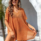 BELLA ROAD Openwork Slit Scoop Neck Cover Up at Bella Road